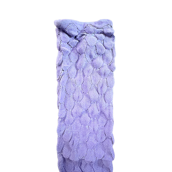 Lilac purple crochet mermaid tail wearable blanket mermaid sleeping bag medium - Picture 5 of 7